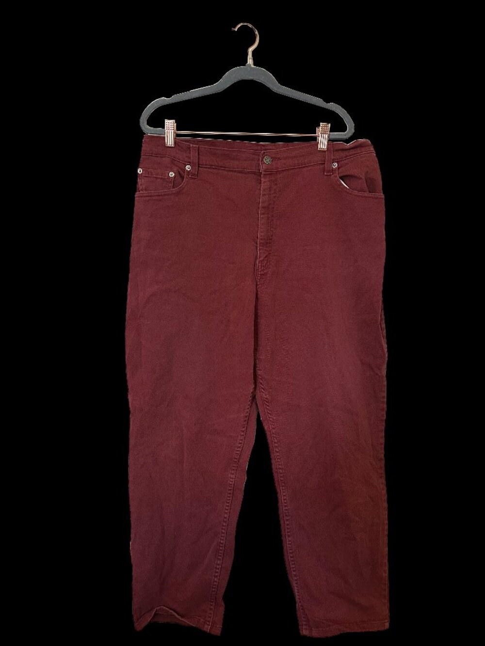 Levis 550s Size 18 Stretch Denim Mom Jeans Maroon Burgandy Red